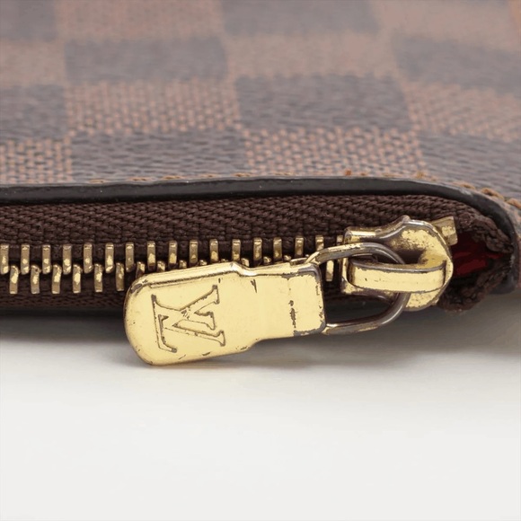 Authentic Louis Vuitton Neverfull MM damier ebene pouch red cherry lining - Picture 7 of 8